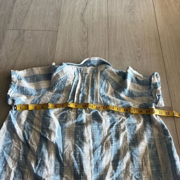 Free People We The Free Away At Sea Striped Linen Blend Crop Top Size Small - Picture 4 of 8